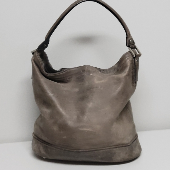 Longchamp Brown Distressed Antelope Leather Purse Made In France. - Picture 4 of 16